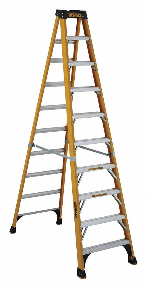 Stepladder Fiberglass 10 ft H 375 lb Cap
