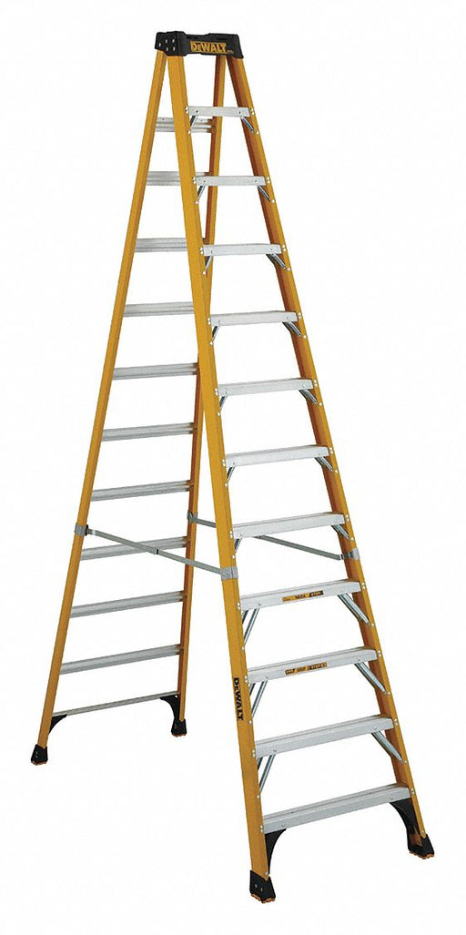 Stepladder Fiberglass 12 ft H 375 lb.Cap