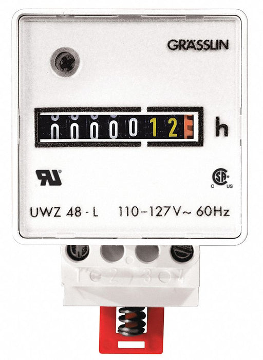 Hour Meter 24VAC 60 Hz DIN Rail Mount