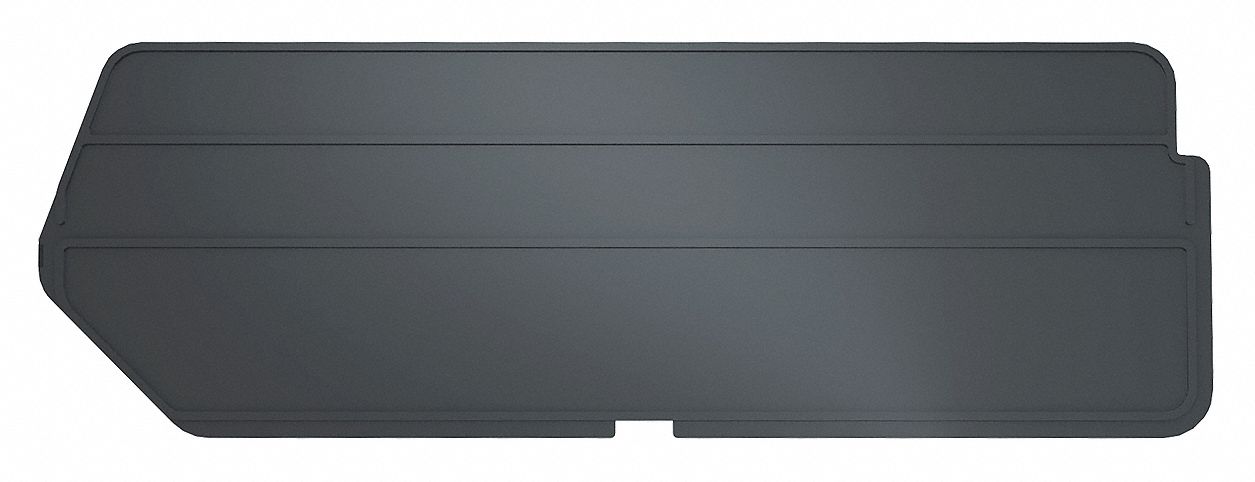 BinDivider 10.375inL Plastic Black PK6