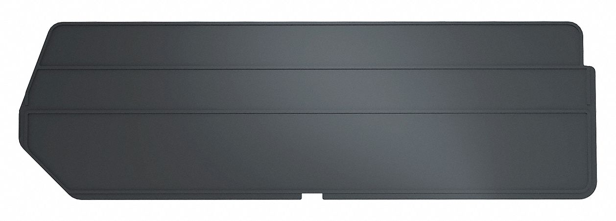 BinDivider 14.125inL Plastic Black PK6