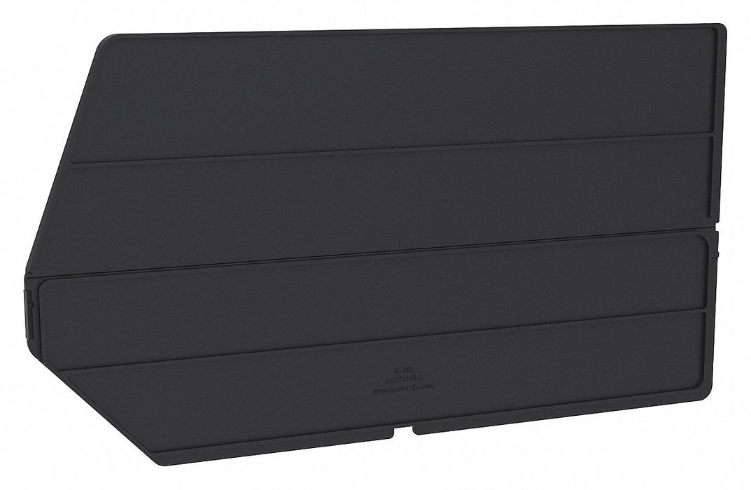 BinDivider 17.125inL Plastic Black PK6