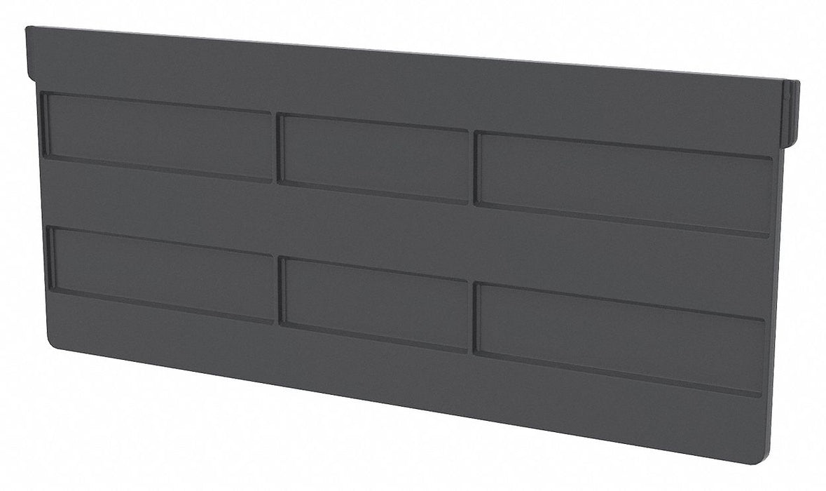 BinDivider 15.375inL Plastic Black PK6