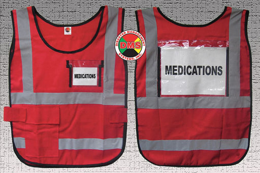 H6445 Safety Vest Red Legend Insert Universal