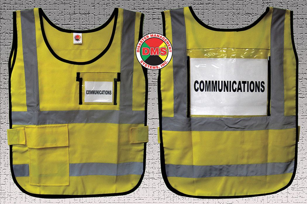H6445 Safety Vest Yellow Legend Insert Univsl