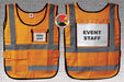 H6445 Safety Vest Orange Legend Insert Univsl