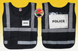H6445 Safety Vest Black Legend Insert Univsl