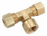 Tee Brass Comp5/8 Comp5/8 MNPT1/8 