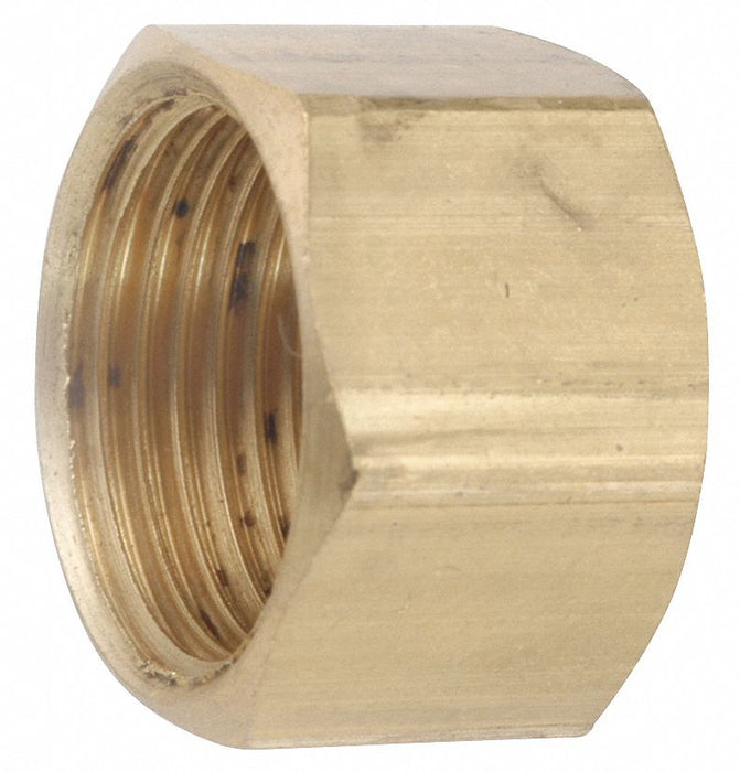 Cap Brass Compression 3/8 in