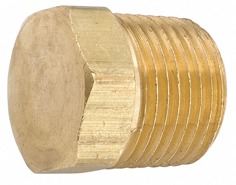 Hex Head Plug Brass 1/4 Pipe Size MNPT