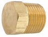 Hex Head Plug Brass 3/8 Pipe Size MNPT