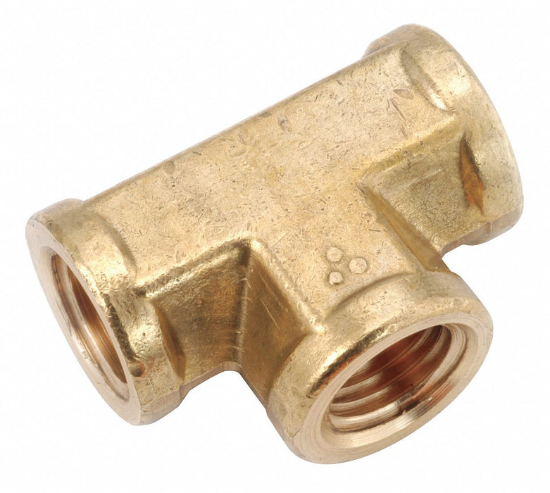 Female Tee Brass 3/8 in Pipe Size NPT