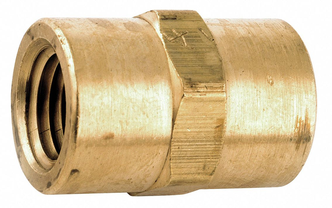 Coupling Brass 1/4 in Pipe Size FNPT