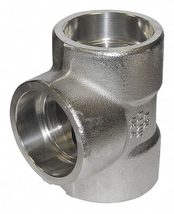 Tee 316/316L SS 2 in Pipe Size Socket