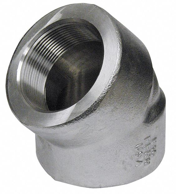 45 Elbow 316/316L SS 1 1/2 in FNPT