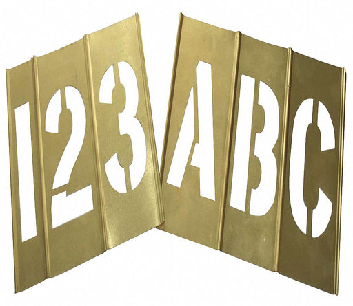 STENCIL NUMB  LTR KIT 6 In BRASS 92PCS