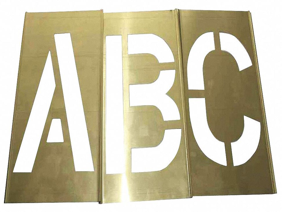 Stencil Set Letter Set Brass 33 pcs