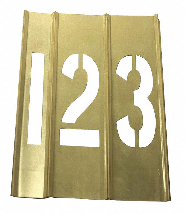 Stencil Set Number Set Brass 15 pcs