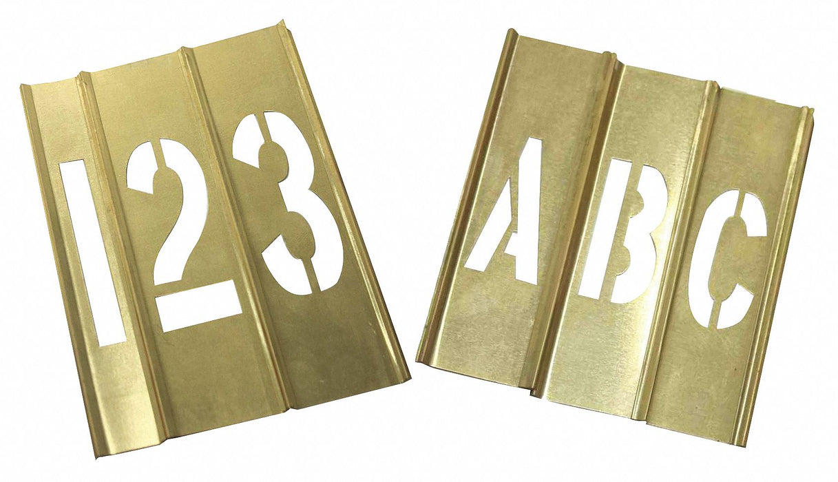 Stencil Kit 46 Piece 1 In Brass