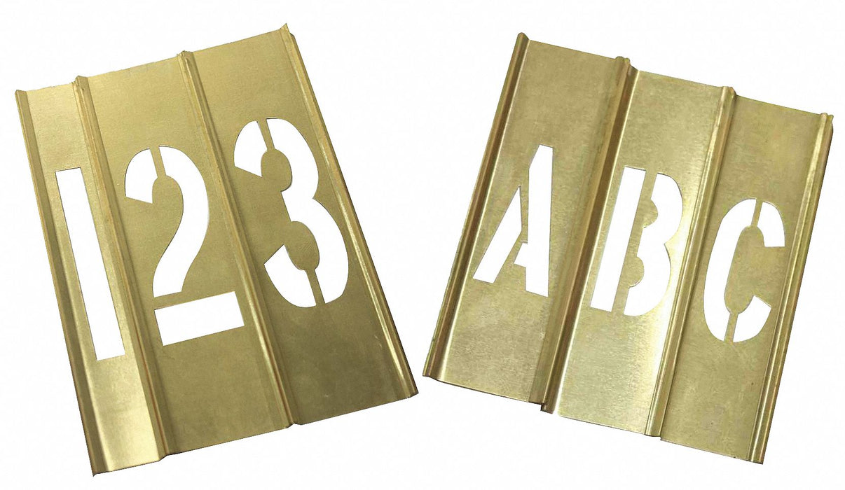 Stencil Kit 46 Piece 3 In Brass