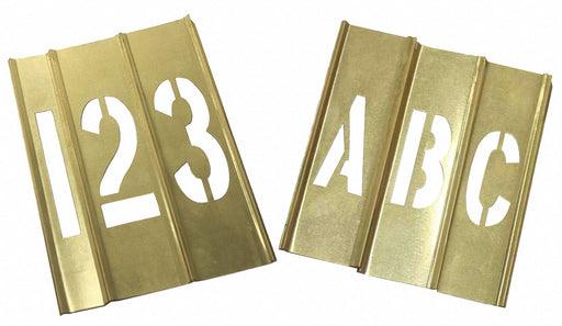Stencil Kit 46 Piece 4 in Brass