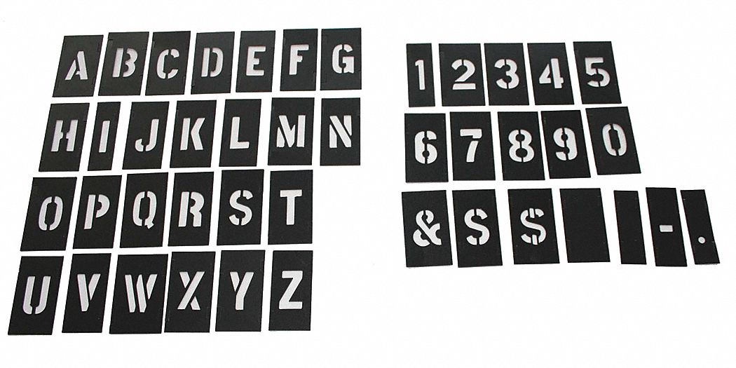 STENCIL NUMB LTR KIT 2 In PLASTIC 138PCS