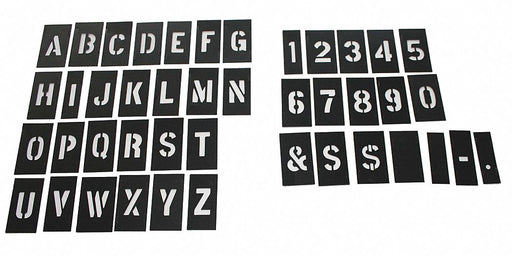 STENCIL NUMB LTR KIT 2 In PLASTIC 138PCS