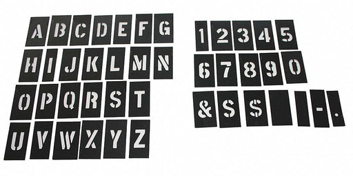 STENCIL NUMB LTR KIT 3 In PLASTIC 138PCS