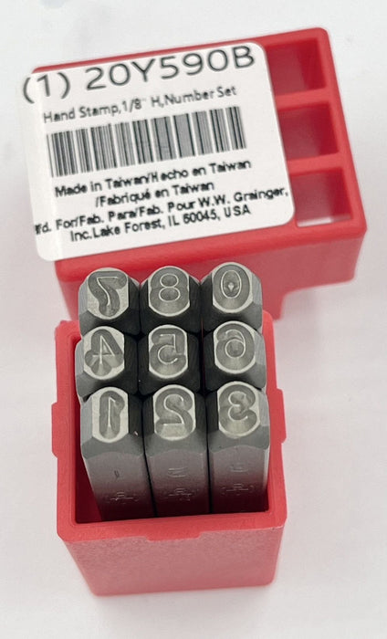 Hand Stamp Kit Number Set