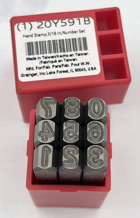 Hand Stamp Kit Number Set