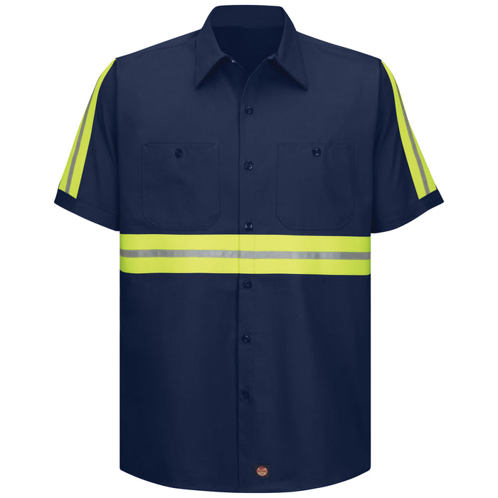 Men's Short Sleeve Wrinkle-Resistant Cotton Work Shirt