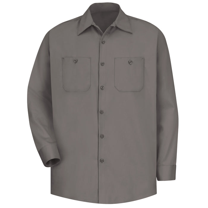 Men's Long Sleeve Wrinkle-Resistant Cotton Work Shirt