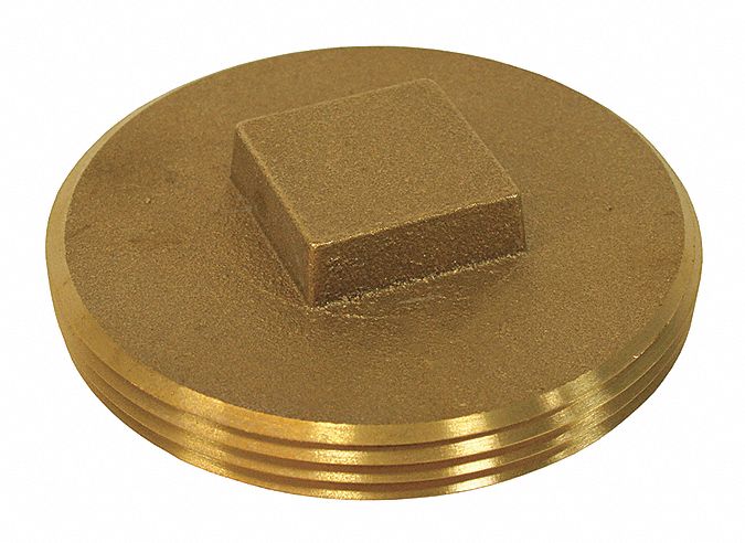 Cleanout Plug Brass 3-1/2 Raised Head