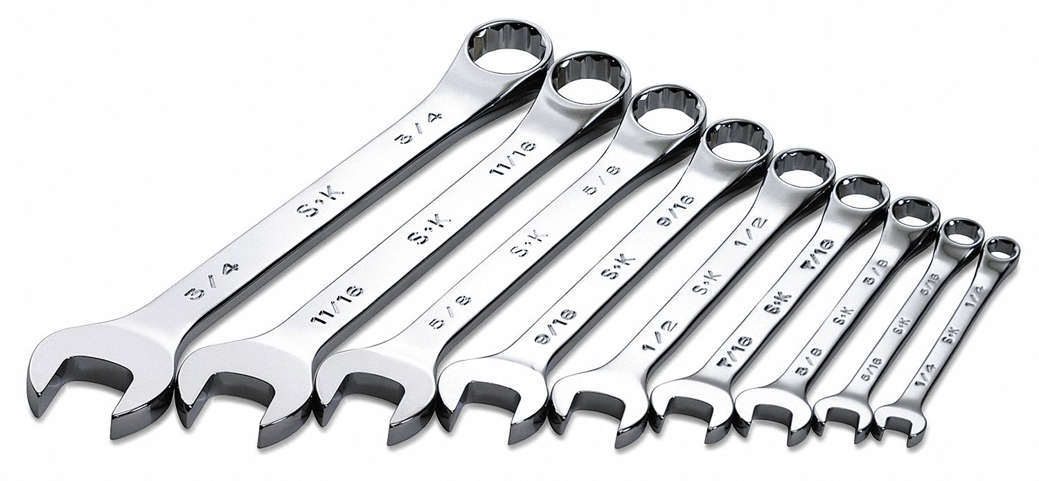 Combo Wrench St Steel Chrome Stnrd Ofst
