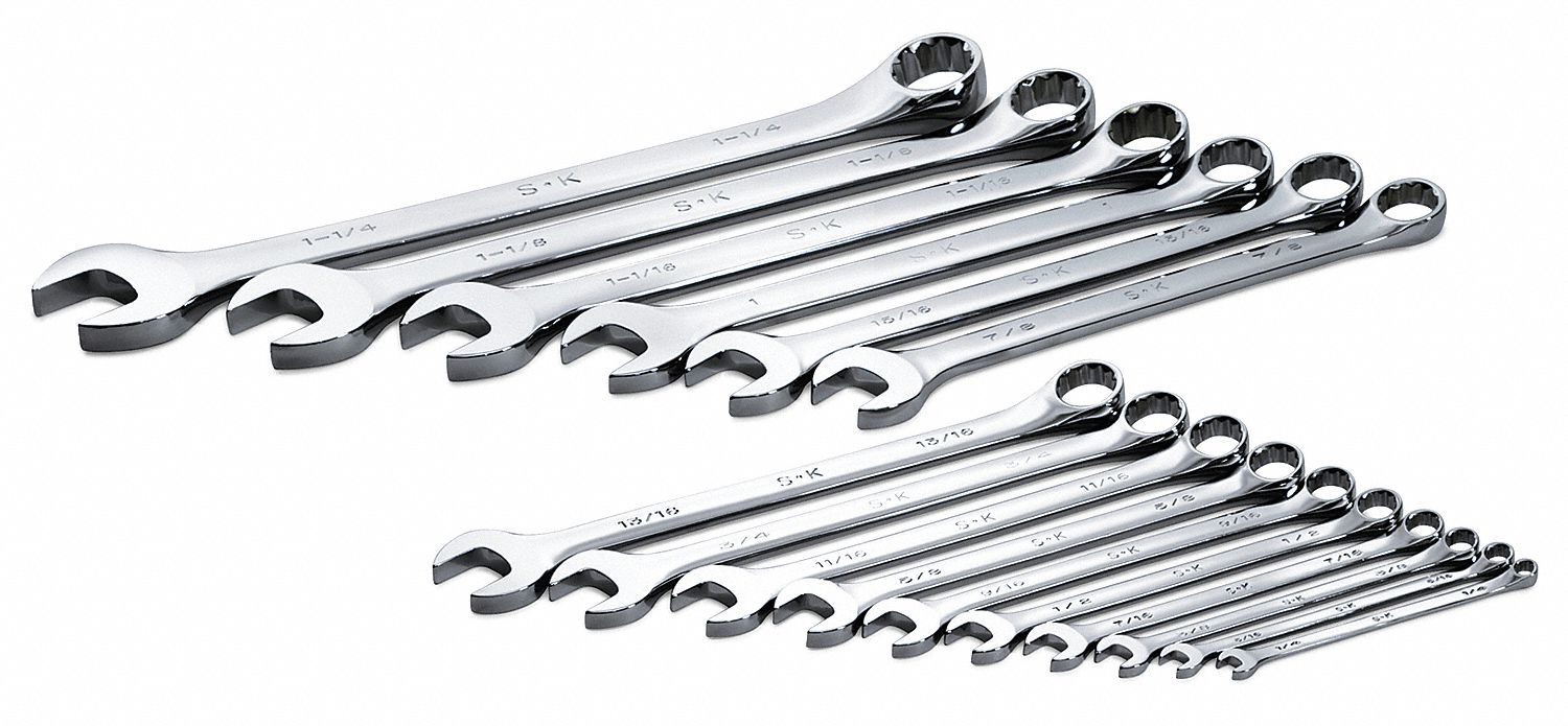 Combo Wrench St Steel Chrome Stnrd Ofst