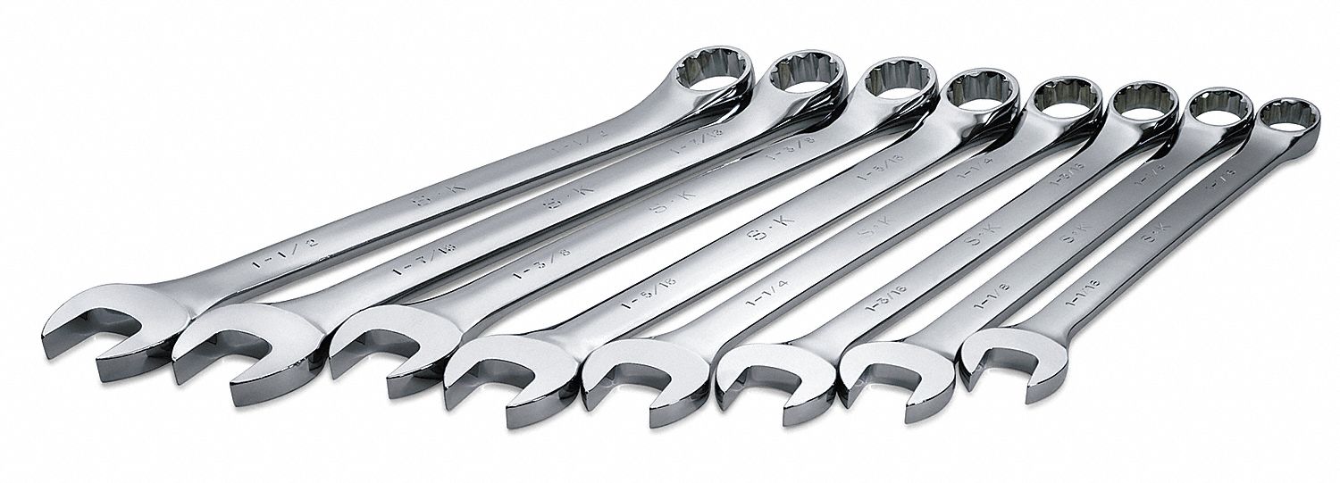 Combo Wrench St Steel Chrome Stnrd Ofst