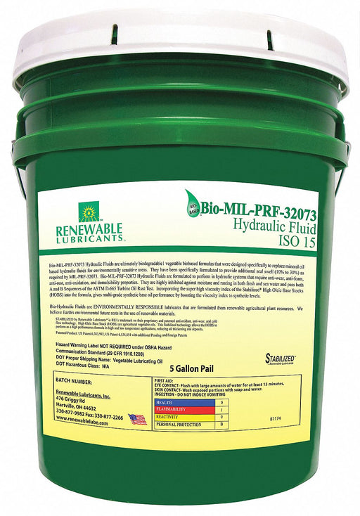 Biodegradable Hydraulic Oil 5 Gal