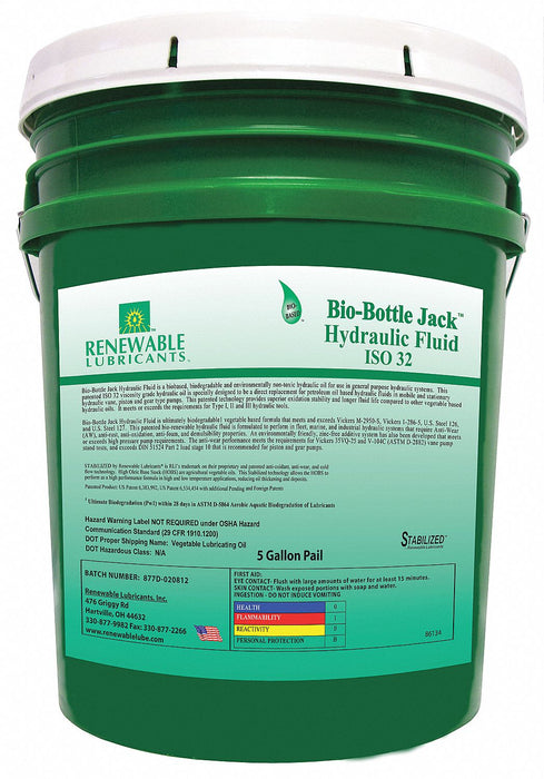 Biodegradable Hydraulic Fluid 5 gal