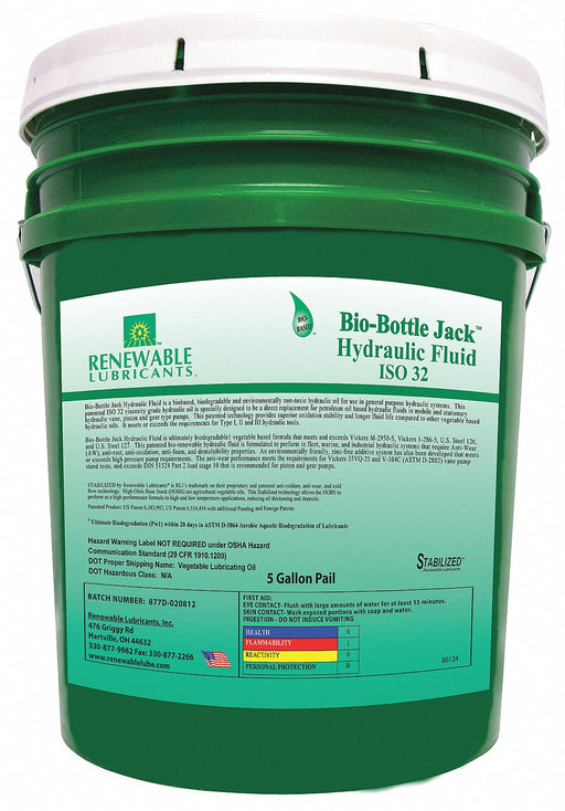 Biodegradable Hydraulic Fluid 5 gal