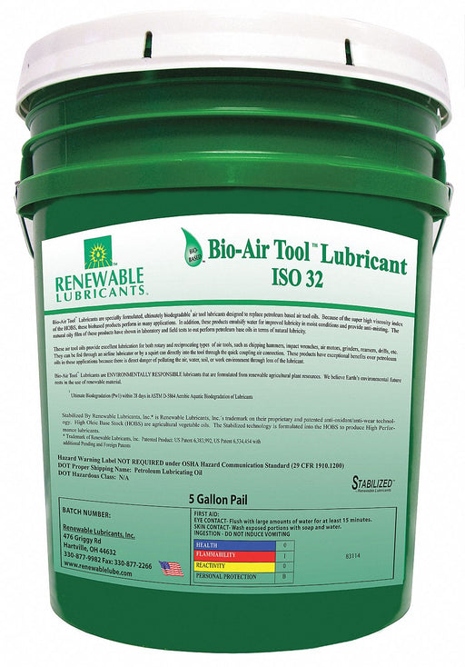Air Tool Oil Yellow 5 gal Pail