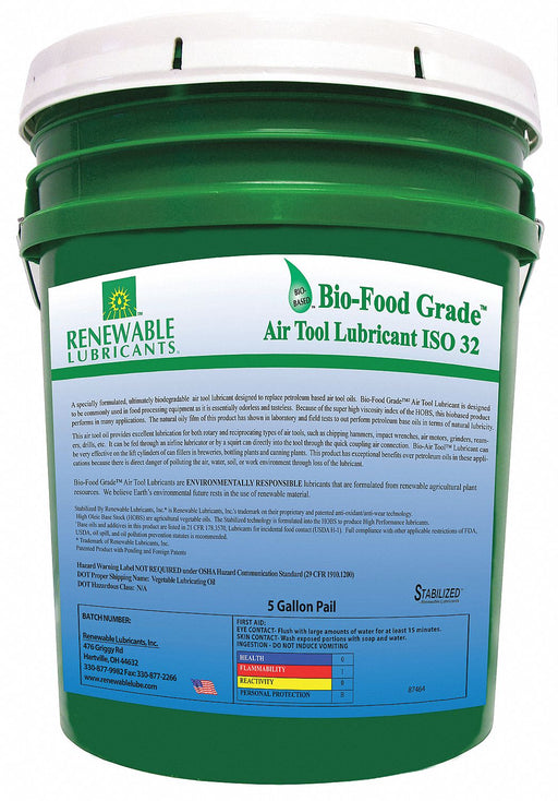 Air Tool Lubricant Synthetic Base 5 gal.