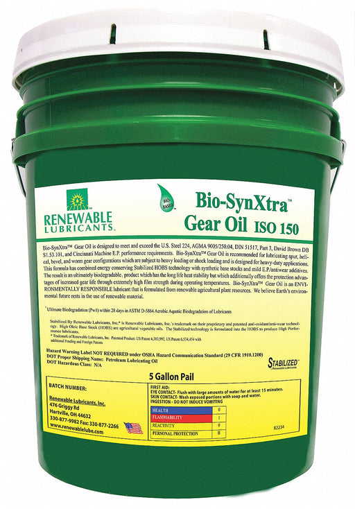 Biodegradable EP Gear Oil 5 Gal