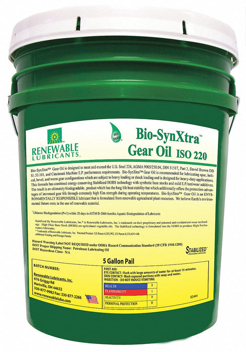 Biodegradable EP Gear Oil 5 Gal