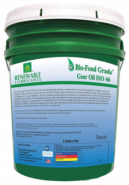 Gear Oil Bio-Food Grade Pail 5 gal
