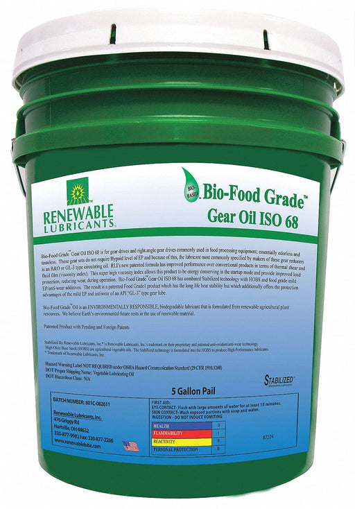 Gear Oil Bio-Food Grade Pail 5 gal