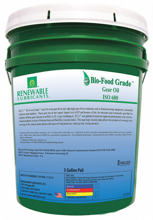 Gear Oil Bio-Food Grade Pail 5 gal