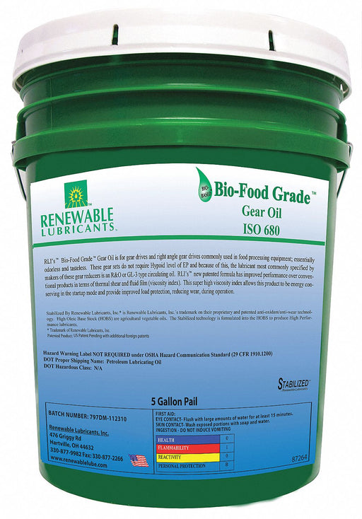 Gear Oil Bio-Food Grade Pail 5 gal