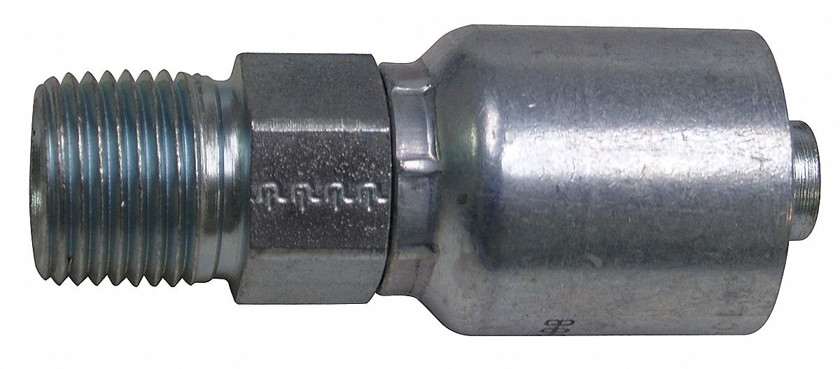 Crimp Fitting 3/8 I.D. 1/4 M NPTF