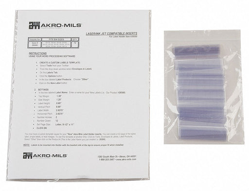 Label Holder Clear Pocket PK25