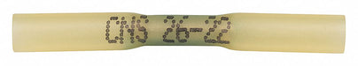 ButtSpliceConnector Yellow 22AWGMax PK10
